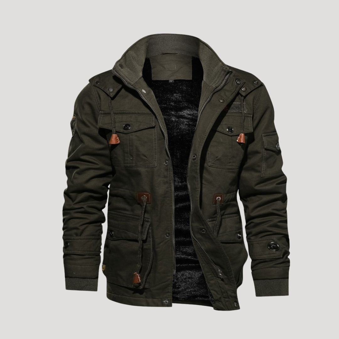 Men’s outdoor winter jacket – windproof fleece lined coat