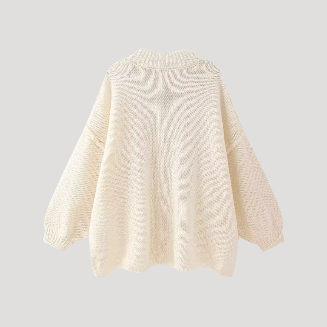 Women oversized buttoned cardigan