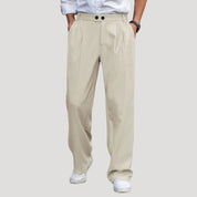 Men’s pleated wide leg smart formal trousers