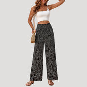 Women’s high waisted wide leg trousers – summer pants