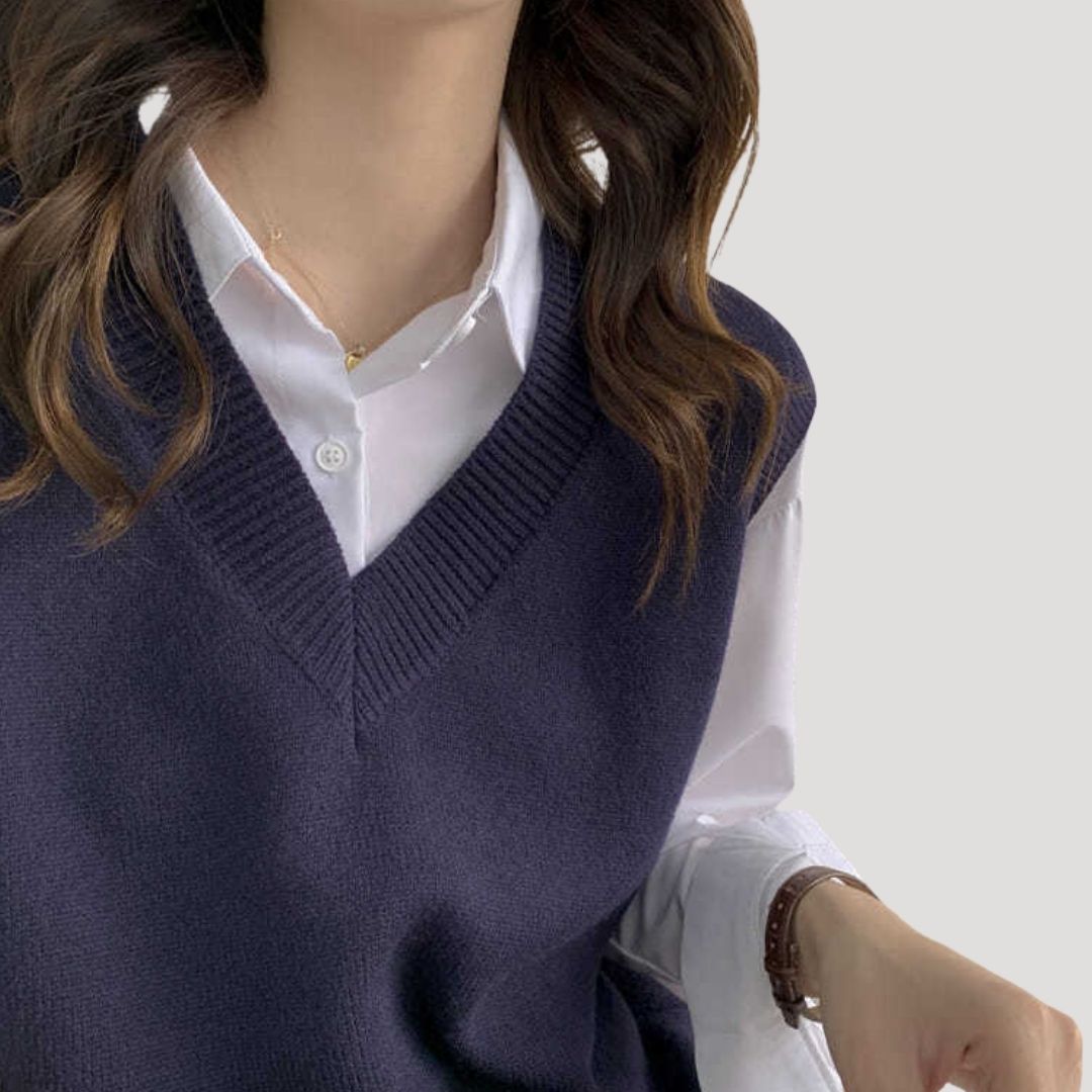 Women’s sleeveless knitted vest winter jumper