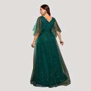 Women’s plus size glitter wedding guest dress – maxi
