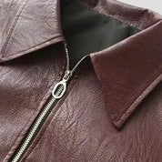 Women's faux leather zip up biker jacket