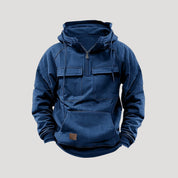 Men’s outdoor winter hoodie fleece zip pullover