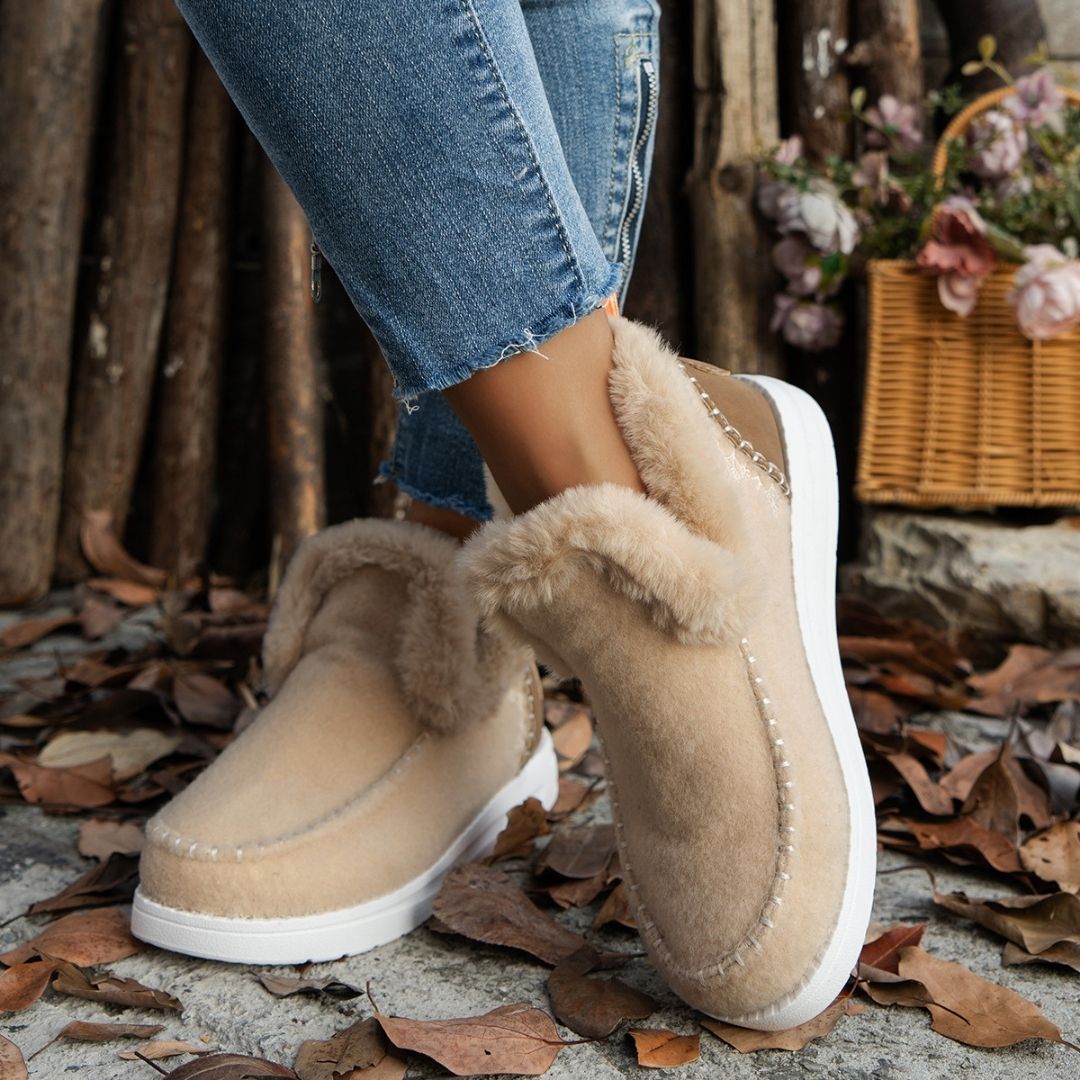 Women’s waterproof slip on winter snow boots