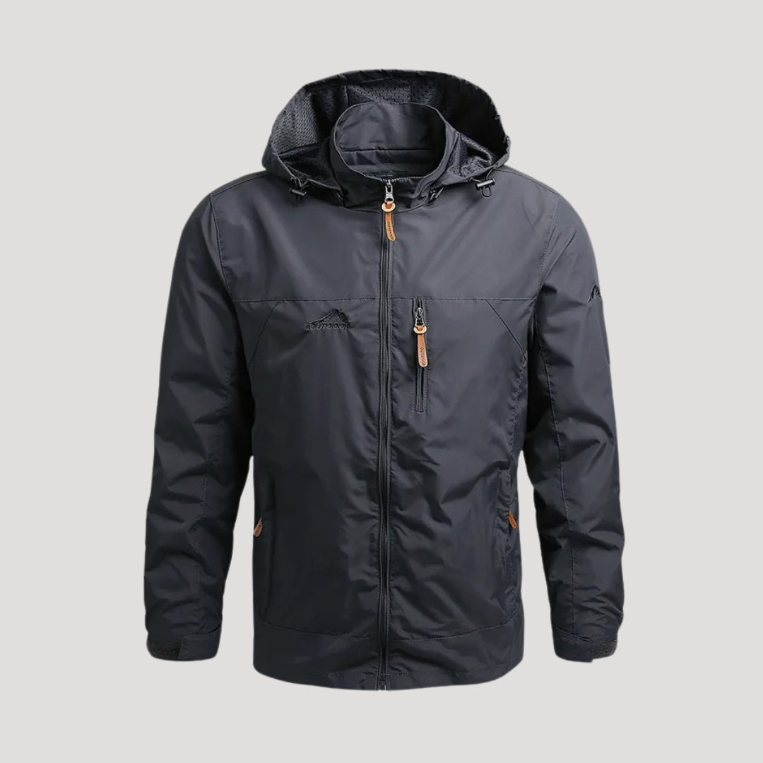 Men waterproof hooded outdoor jacket