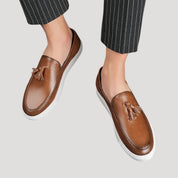 Men's slip on loafers – tassel leather shoes
