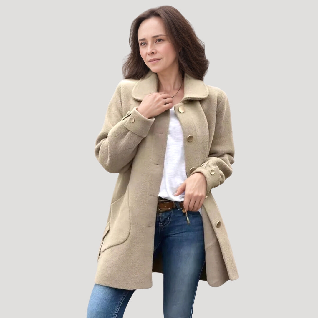 Classic button-up trench coat