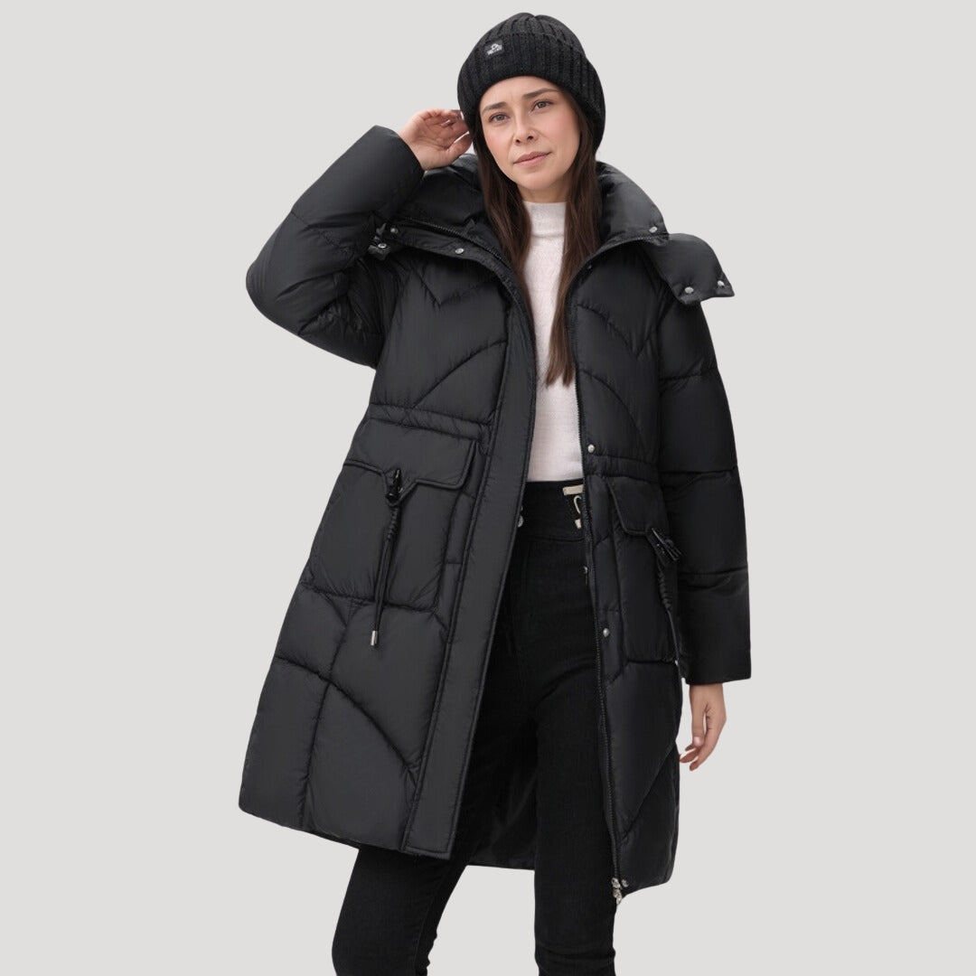 Puffer coat with hood