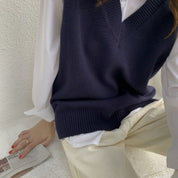 Women’s sleeveless knitted vest winter jumper
