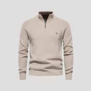 Half-zip premium knit sweater