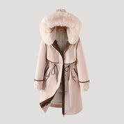 Women’s faux fur long waterproof winter parka coat