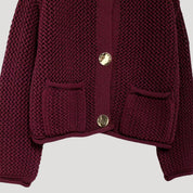 Women knitted button cardigan