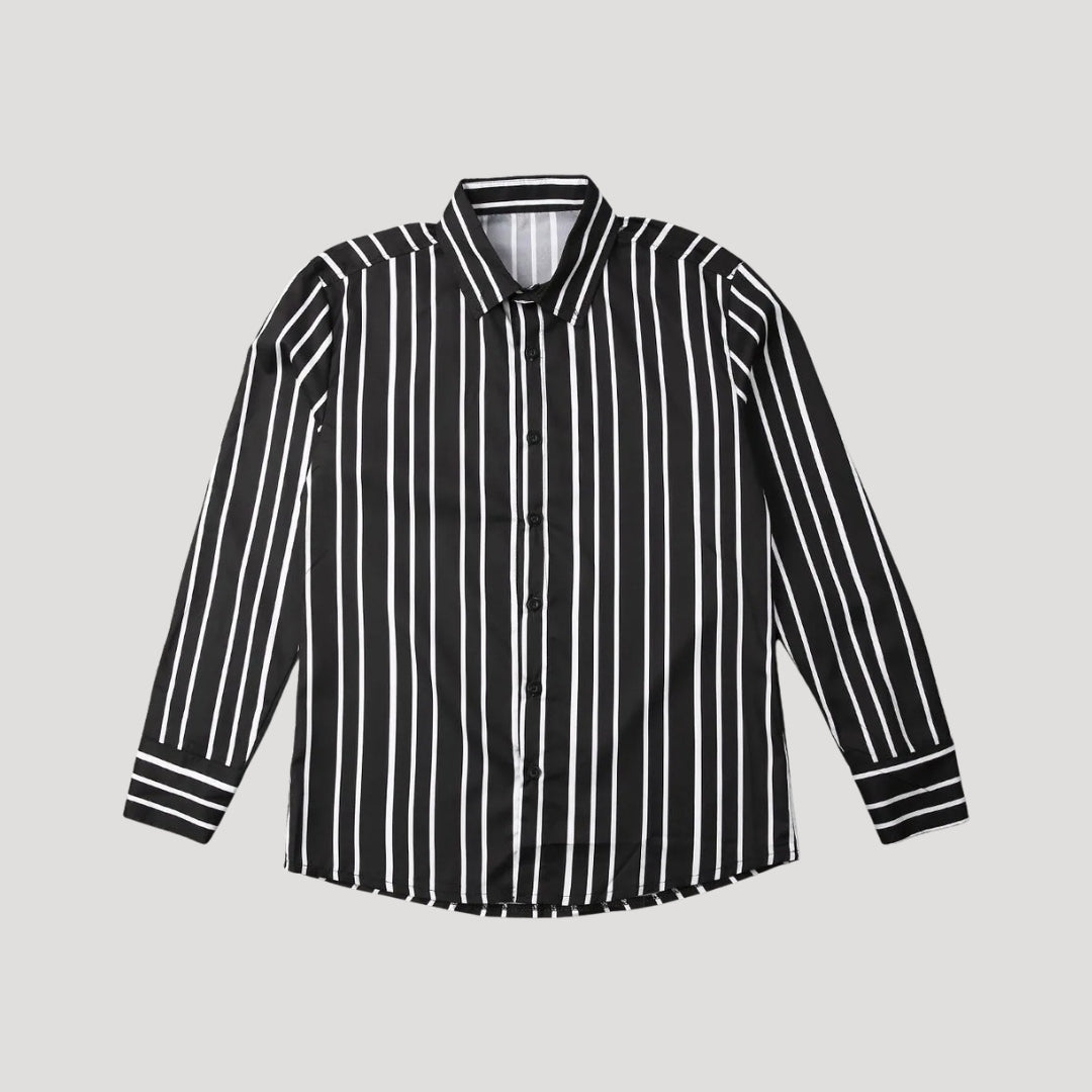 Men’s slim fit long sleeve patterned shirt