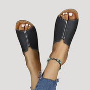 Women’s slip on open toe wedge sandals