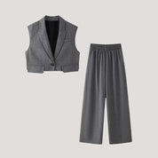 Sleek tailored vest and trousers set