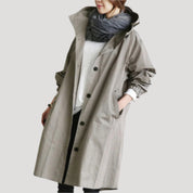 Women’s trench coat long lightweight hooded jacket