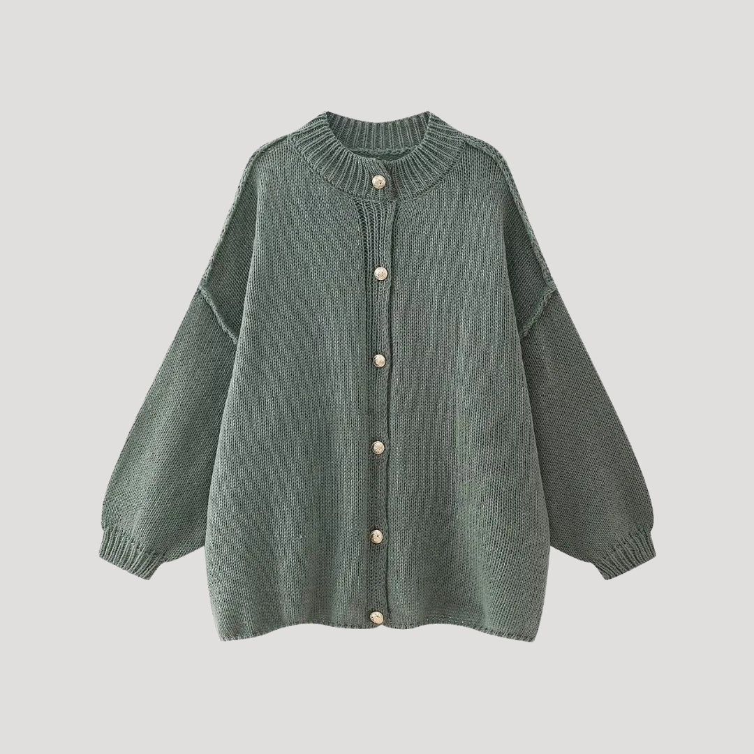 Women oversized buttoned cardigan