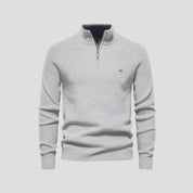 Half-zip premium knit sweater