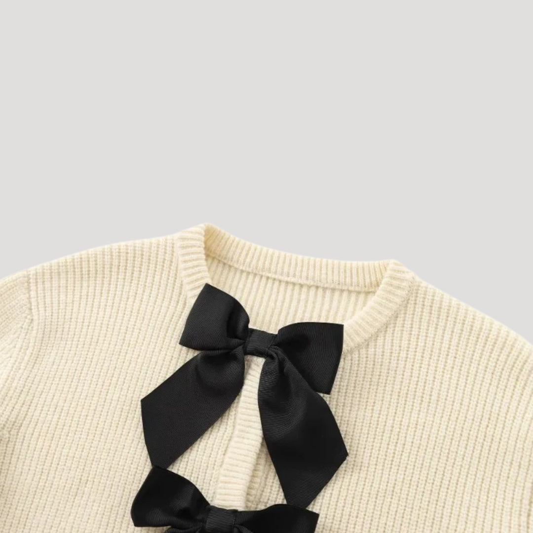 Women knitted bow detail cardigan