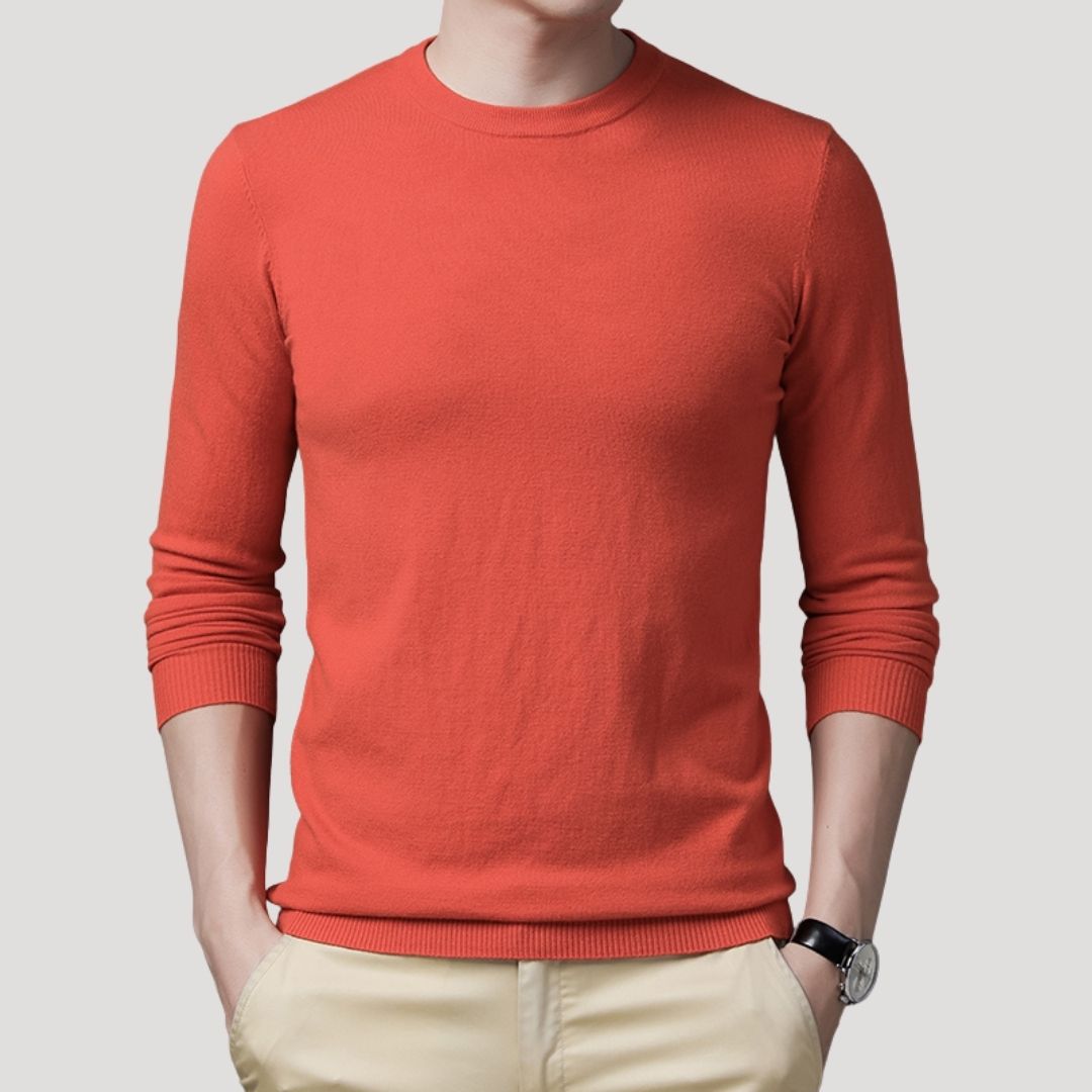 Men’s warm knitted long sleeve winter jumper