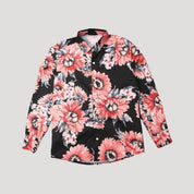 Men’s slim fit long sleeve patterned shirt