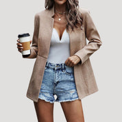 Women's spring long-sleeve blazer jacket