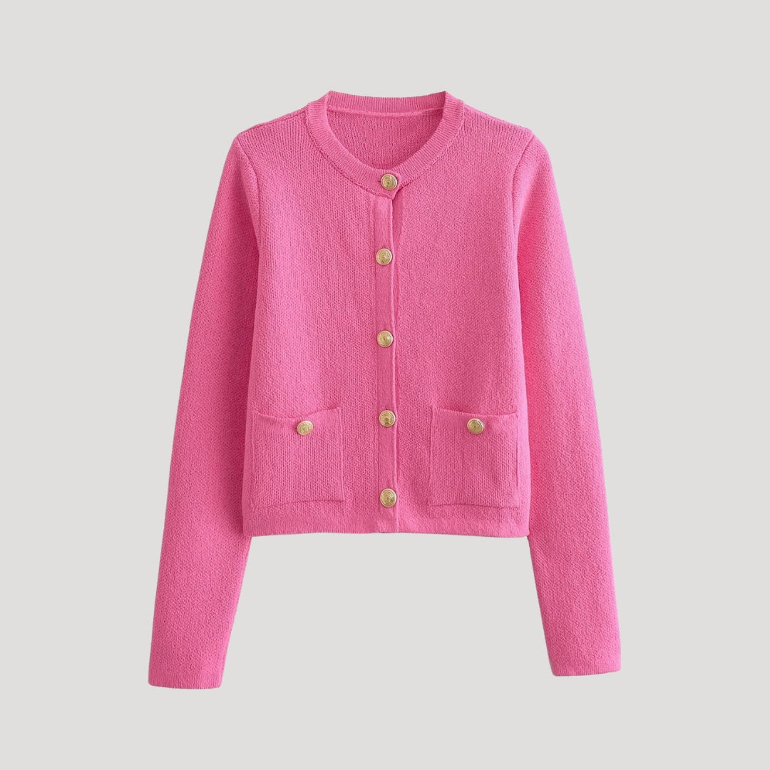 Women textured button cardigan