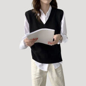 Women’s sleeveless knitted vest winter jumper