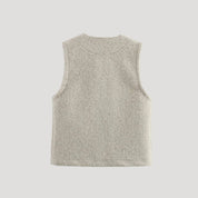 Women wool tie-front vest