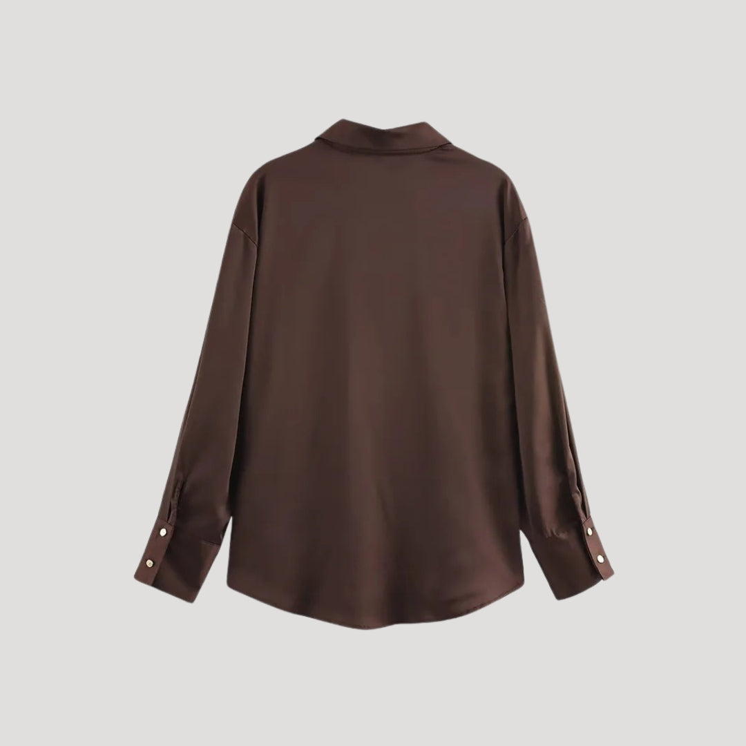 Women satin oversized blouse