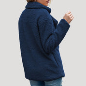 Women’s teddy fleece double breasted winter jacket