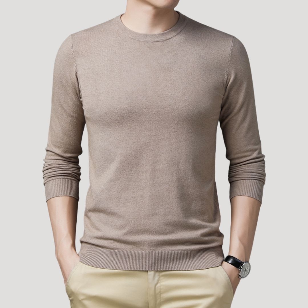 Men’s warm knitted long sleeve winter jumper
