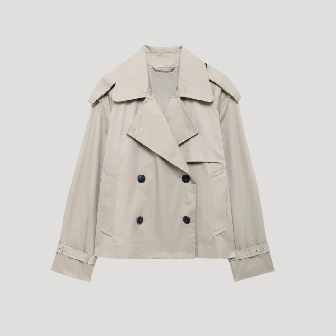 Women cropped trench coat