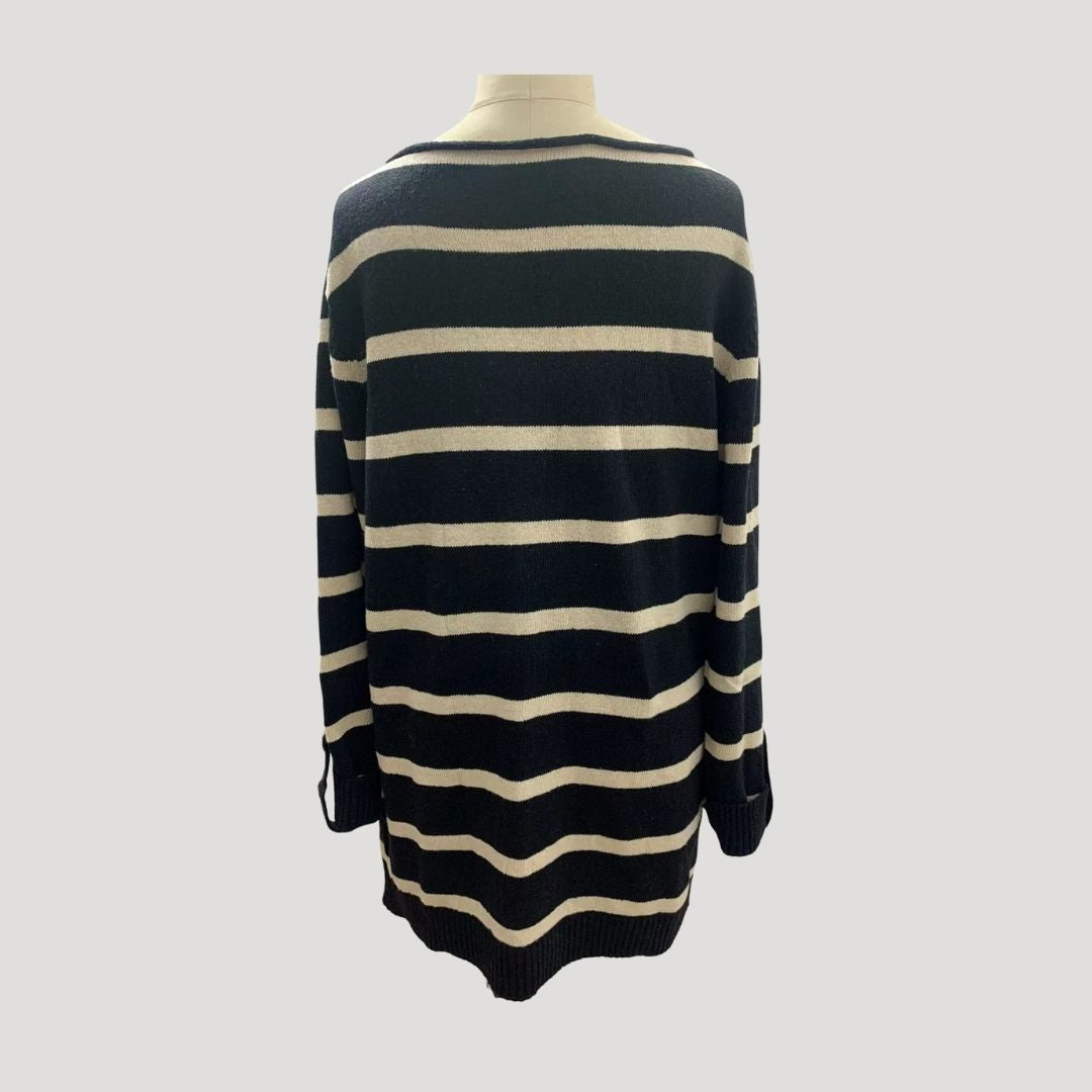 Women’s oversized striped knit baggy winter jumper