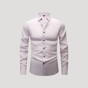 Men’s slim fit long sleeve formal dress shirt