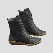 Women’s winter ankle boots leather lace up