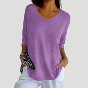 Women’s short sleeve v neck fine knit jumper