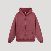 Men vintage zip-up hoodie