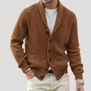 Men's lightweight shawl collar cardigan