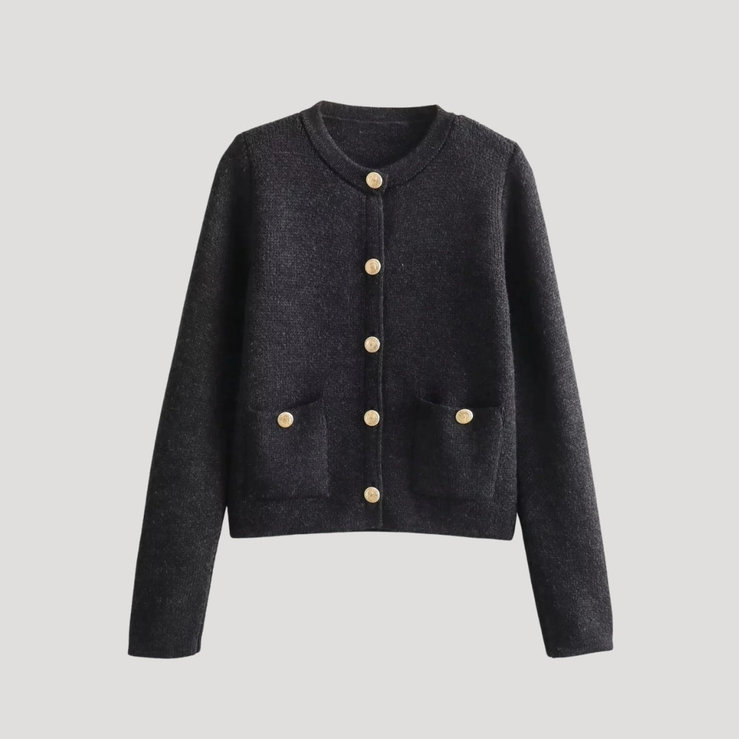 Women textured button cardigan