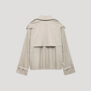 Women cropped trench coat