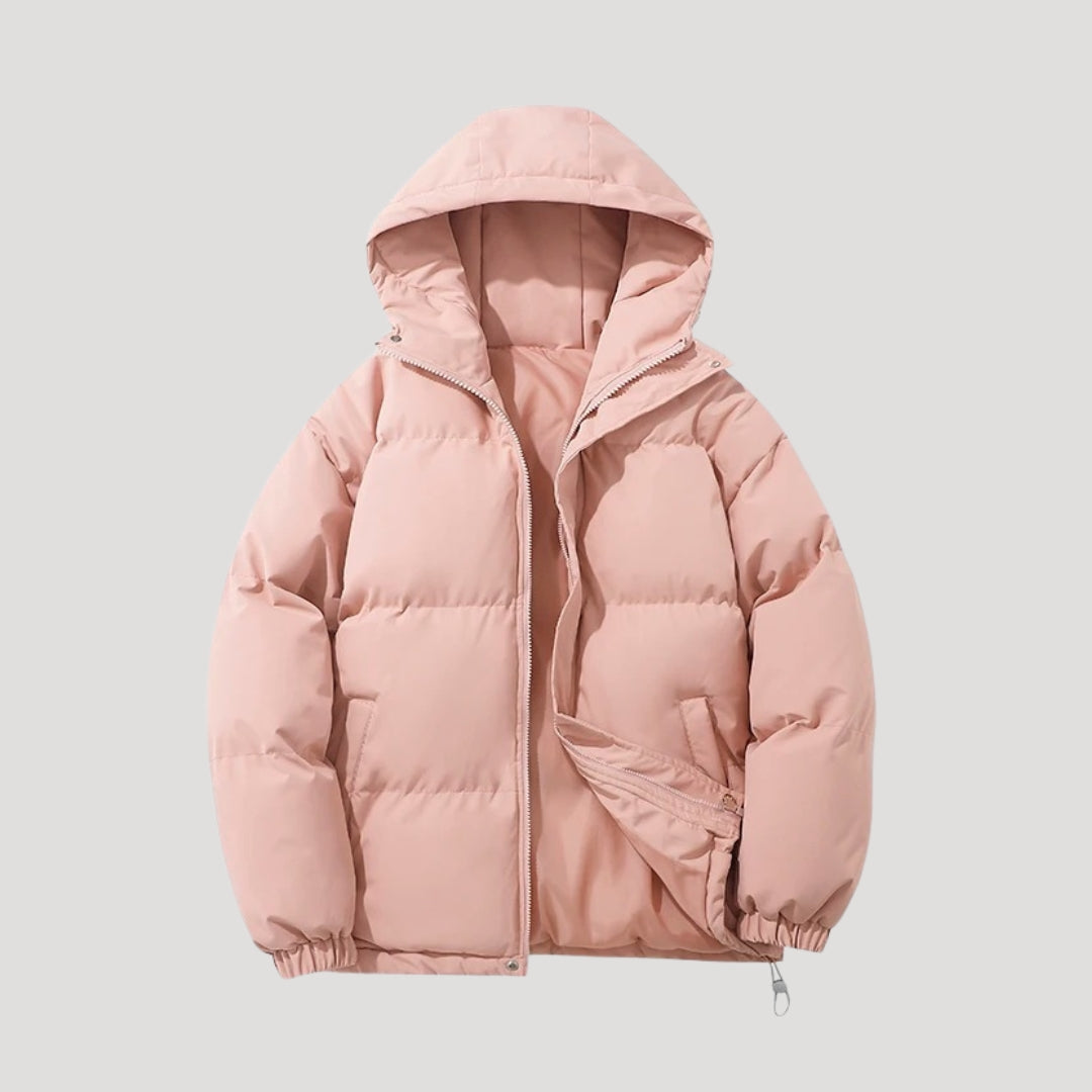 Padded winter hooded jacket