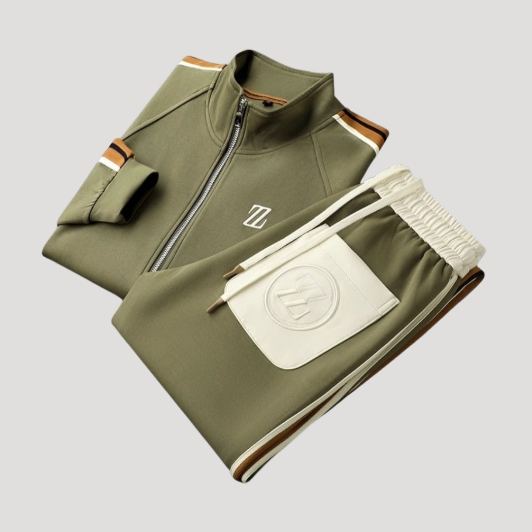 Men’s tracksuit set slim fit zip up loungewear