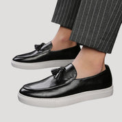 Men's slip on loafers – tassel leather shoes