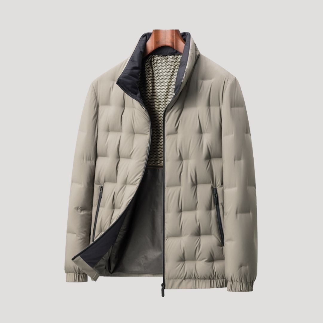Men’s quilted waterproof puffer winter jacket
