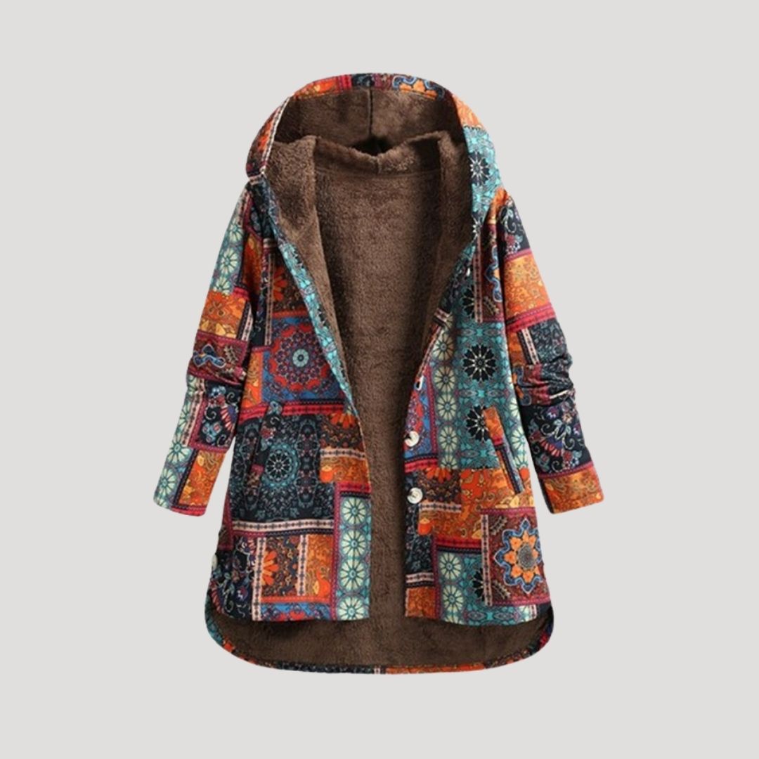 Women’s hooded faux fur long winter coat