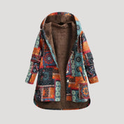 Women’s hooded faux fur long winter coat