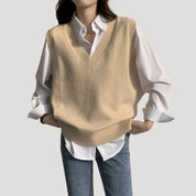 Women’s sleeveless knitted vest winter jumper