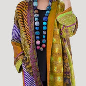 Women’s long cardigan oversized lightweight patterned jacket